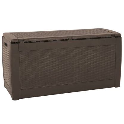 Baule da Giardino Marrone 119x48x60 cm in Polipropilene - homemem39