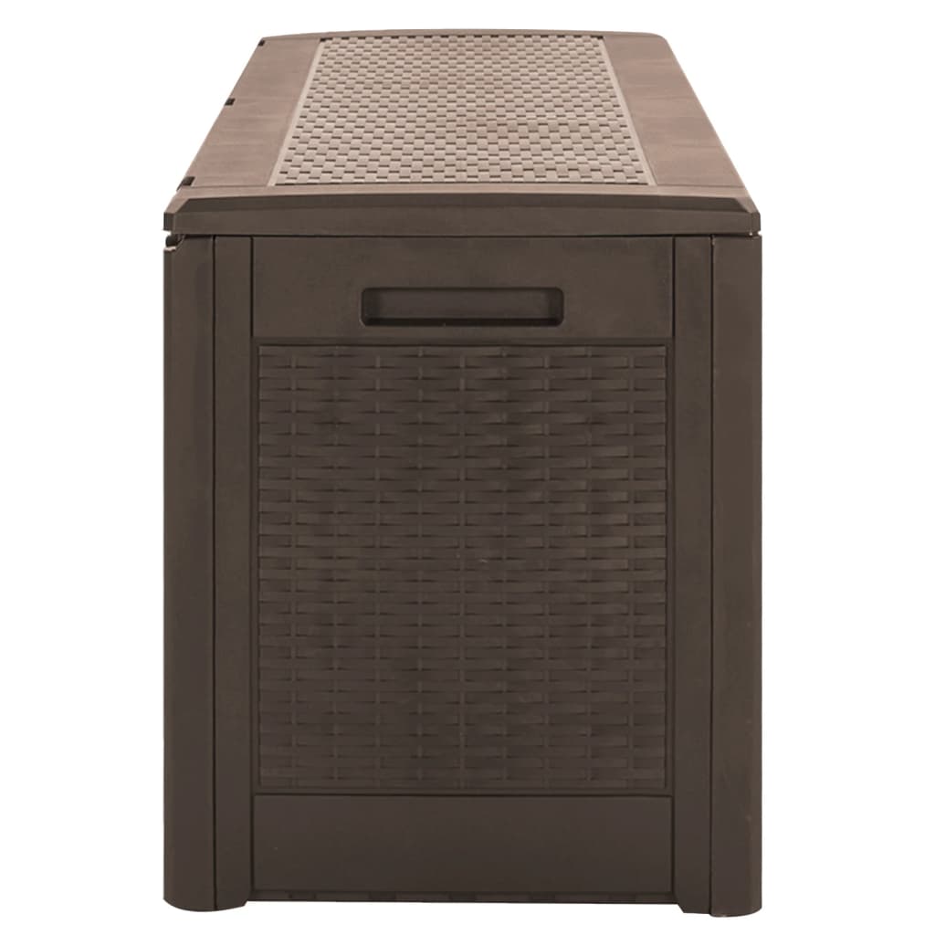 Baule da Giardino Marrone 119x48x60 cm in Polipropilene - homemem39