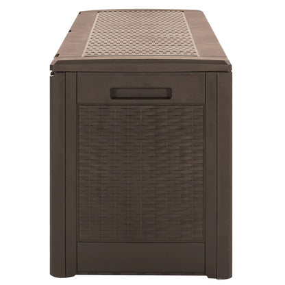 Baule da Giardino Marrone 119x48x60 cm in Polipropilene - homemem39