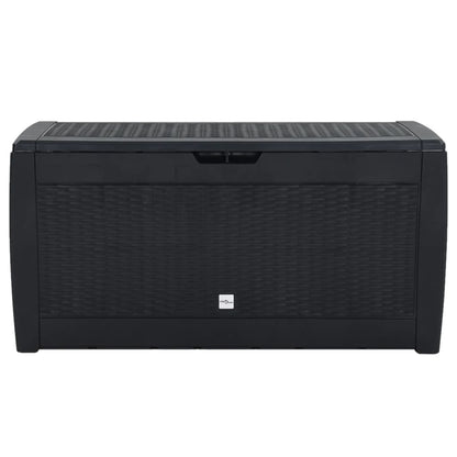 Baule da Giardino Antracite 119x48x60 cm in Polipropilene - homemem39