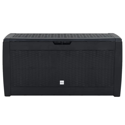 Baule da Giardino Antracite 119x48x60 cm in Polipropilene - homemem39