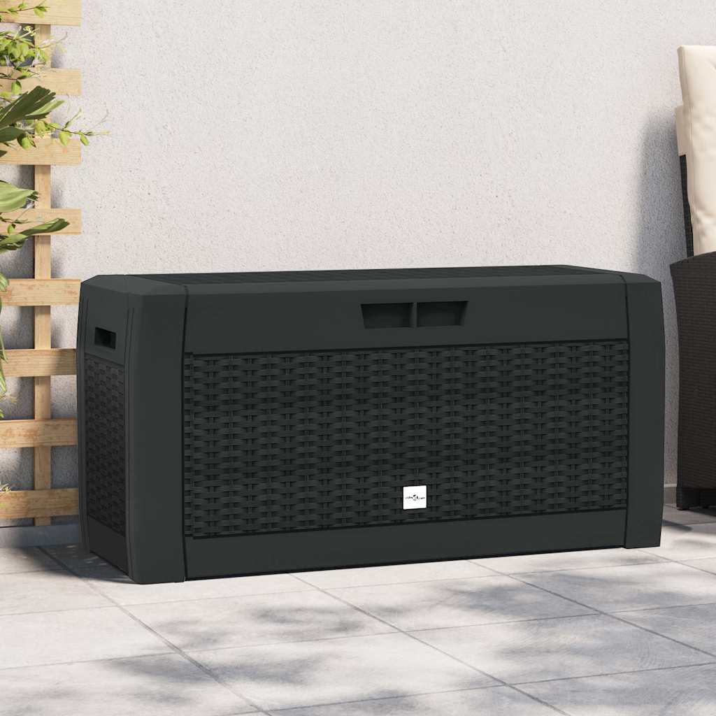 Baule da Giardino Antracite 119x48x60 cm in Polipropilene