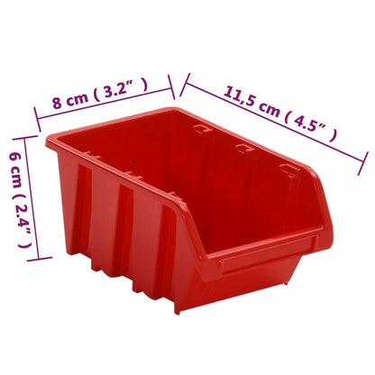 Set da Officina 26 pz Rosso e Nero 77x39 cm in Polipropilene | homemem39