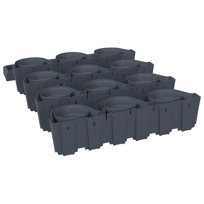 Set per Piante Giardino Verticale 12 pz Antracite Polipropilene | homemem39