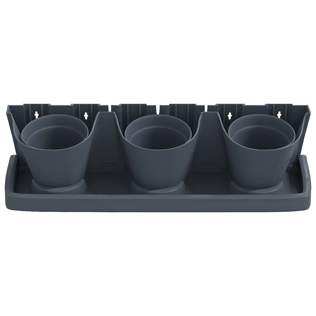 Set per Piante Giardino Verticale 12 pz Antracite Polipropilene | homemem39