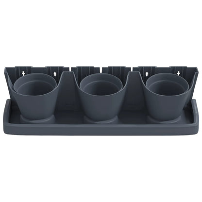 Set per Piante Giardino Verticale 12 pz Antracite Polipropilene | homemem39