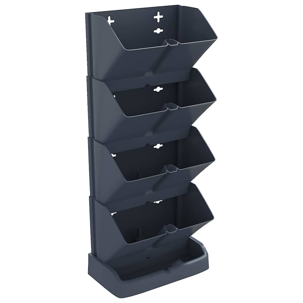 Set per Piante Giardino Verticale 4 pz Antracite Polipropilene | homemem39