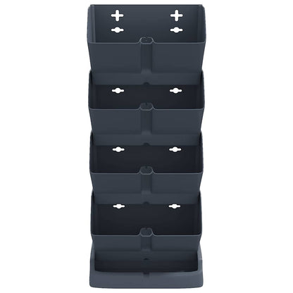 Set per Piante Giardino Verticale 4 pz Antracite Polipropilene | homemem39