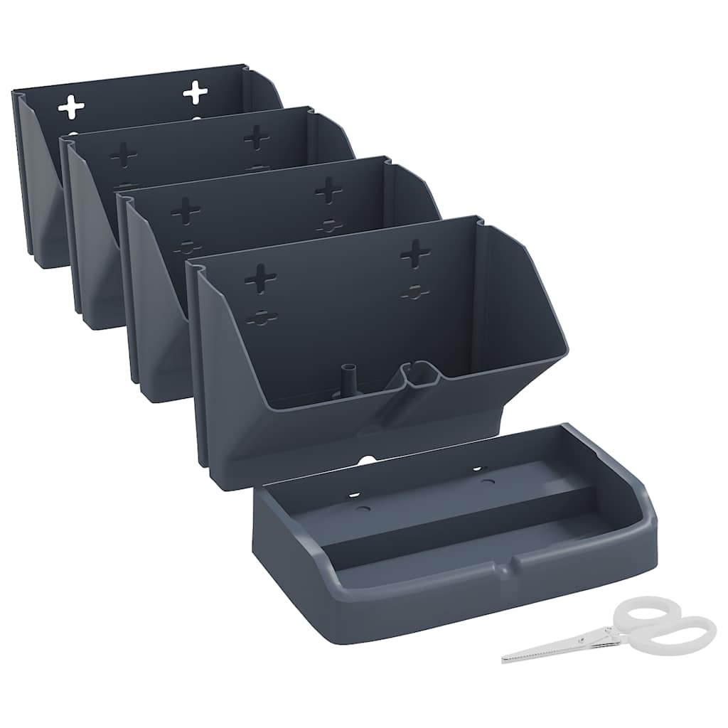 Set per Piante Giardino Verticale 4 pz Antracite Polipropilene | homemem39