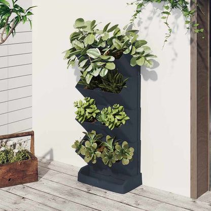 Set per Piante Giardino Verticale 4 pz Antracite Polipropilene | homemem39