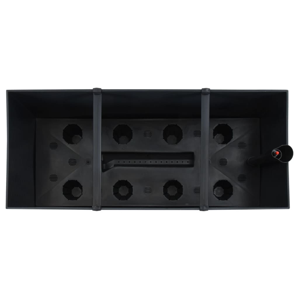 Fioriera Rialzata da Giardino Antracite 60x25x46cm in Rattan PP | homemem39