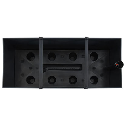 Fioriera Rialzata da Giardino Antracite 60x25x46cm in Rattan PP | homemem39