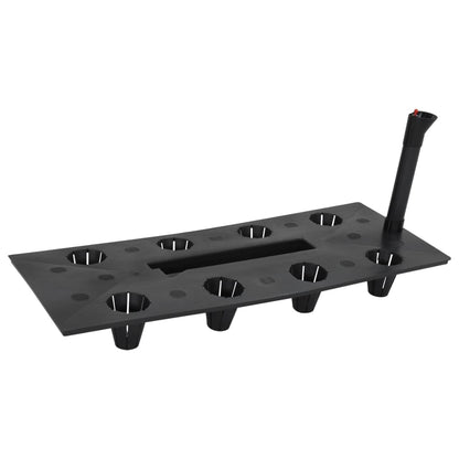 Fioriera Rialzata da Giardino Antracite 60x25x46cm in Rattan PP | homemem39