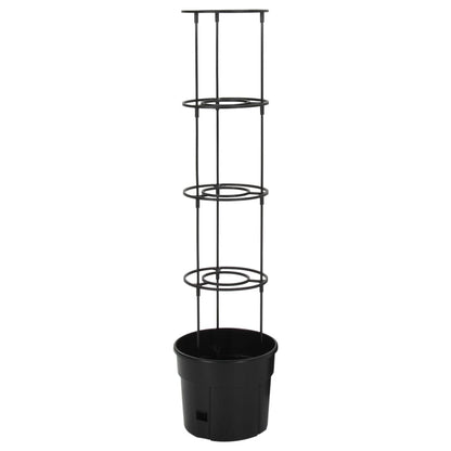 Vaso a Torre per Pomodori Antracite Ø29,5x115 cm Polipropilene - homemem39