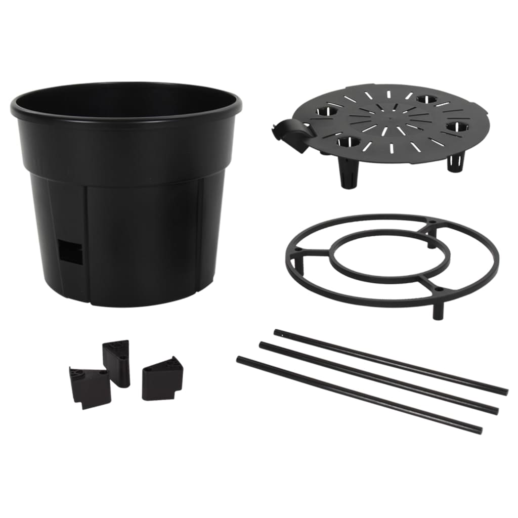 Vaso a Torre per Pomodori Antracite Ø29,5x115 cm Polipropilene - homemem39