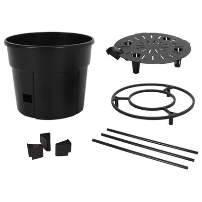 Vaso a Torre per Pomodori Antracite Ø29,5x115 cm Polipropilene - homemem39