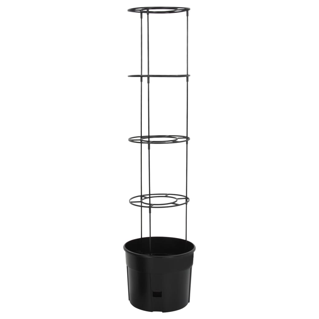 Vaso a Torre per Pomodori Antracite Ø39x150 cm Polipropilene | homemem39