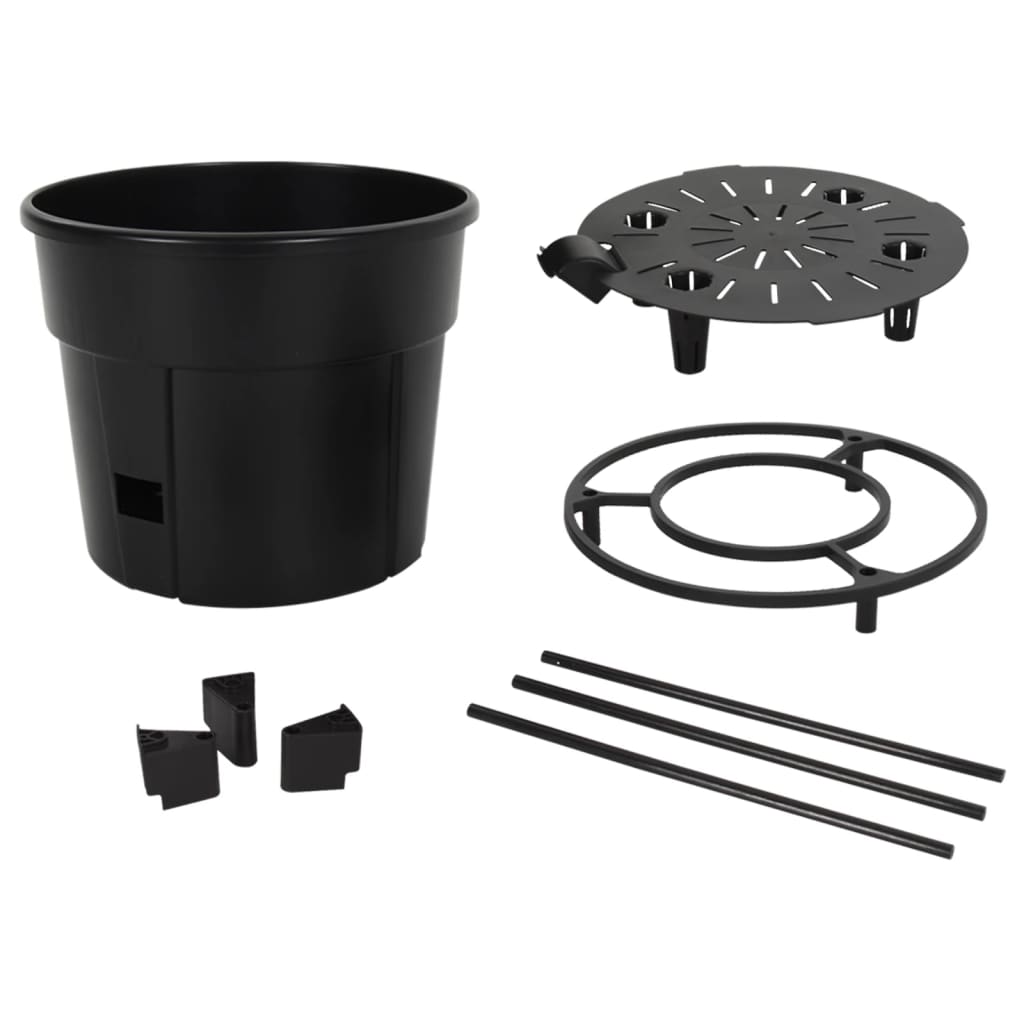 Vaso a Torre per Pomodori Antracite Ø39x150 cm Polipropilene | homemem39