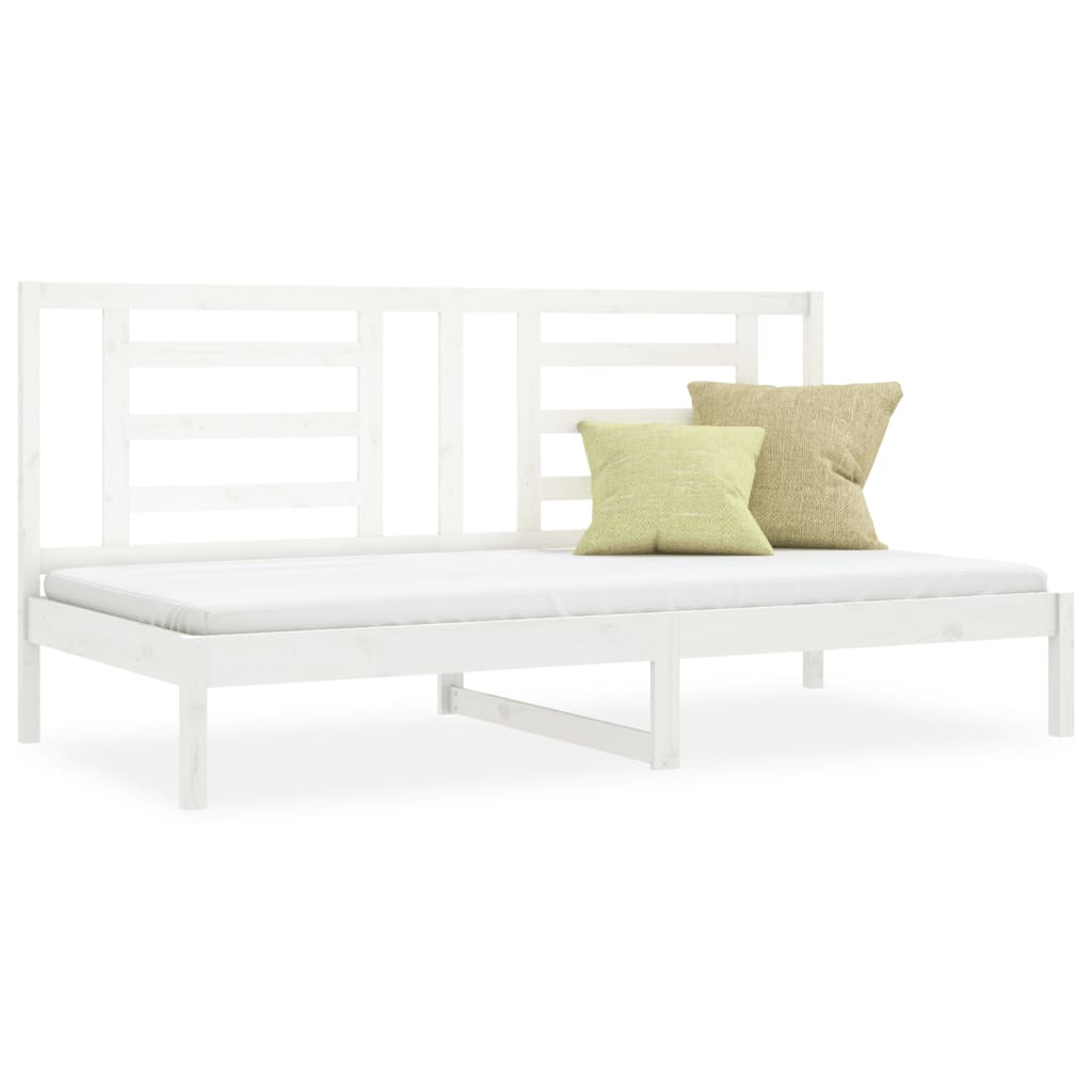 Dormeuse senza Materasso Bianca 90x200 cm Legno Massello Pino | homemem39