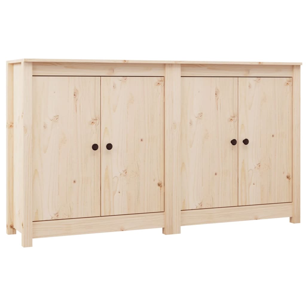 Credenze 2 pz 70x35x80 cm in Legno Massello di Pino