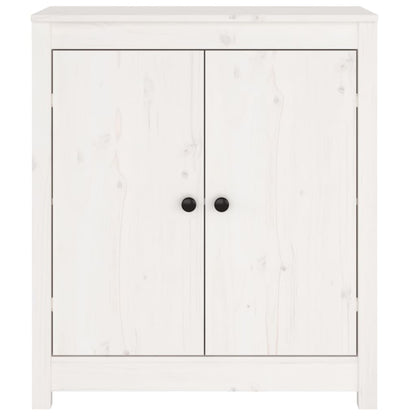 Credenze 2 pz Bianco 70x35x80 cm in Legno Massello di Pino - homemem39