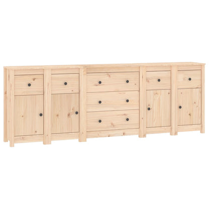 Credenza 230x35x80 cm in Legno Massello di Pino
