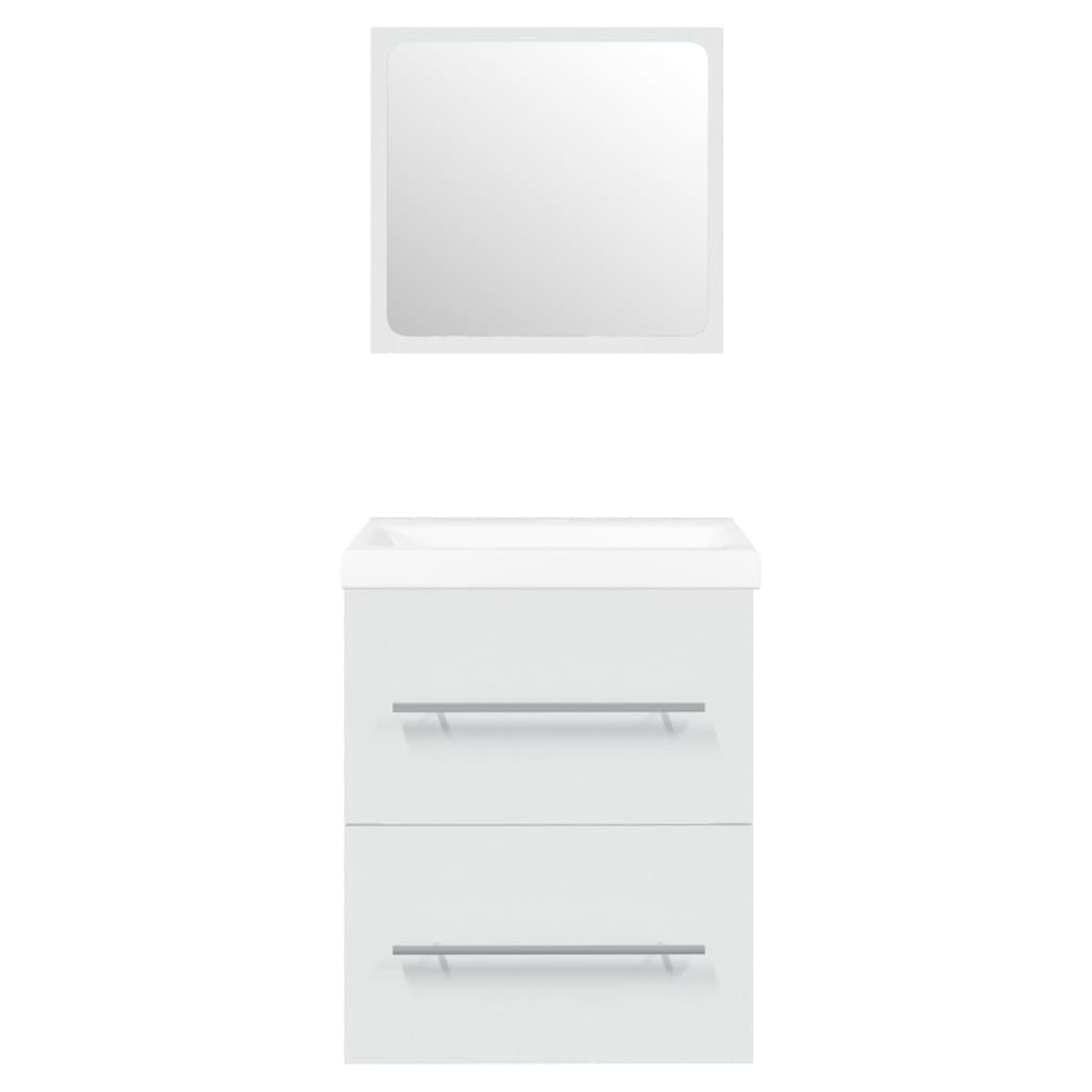 Mobile Bagno con Lavabo Integrato Bianco in Legno Multistrato | homemem39