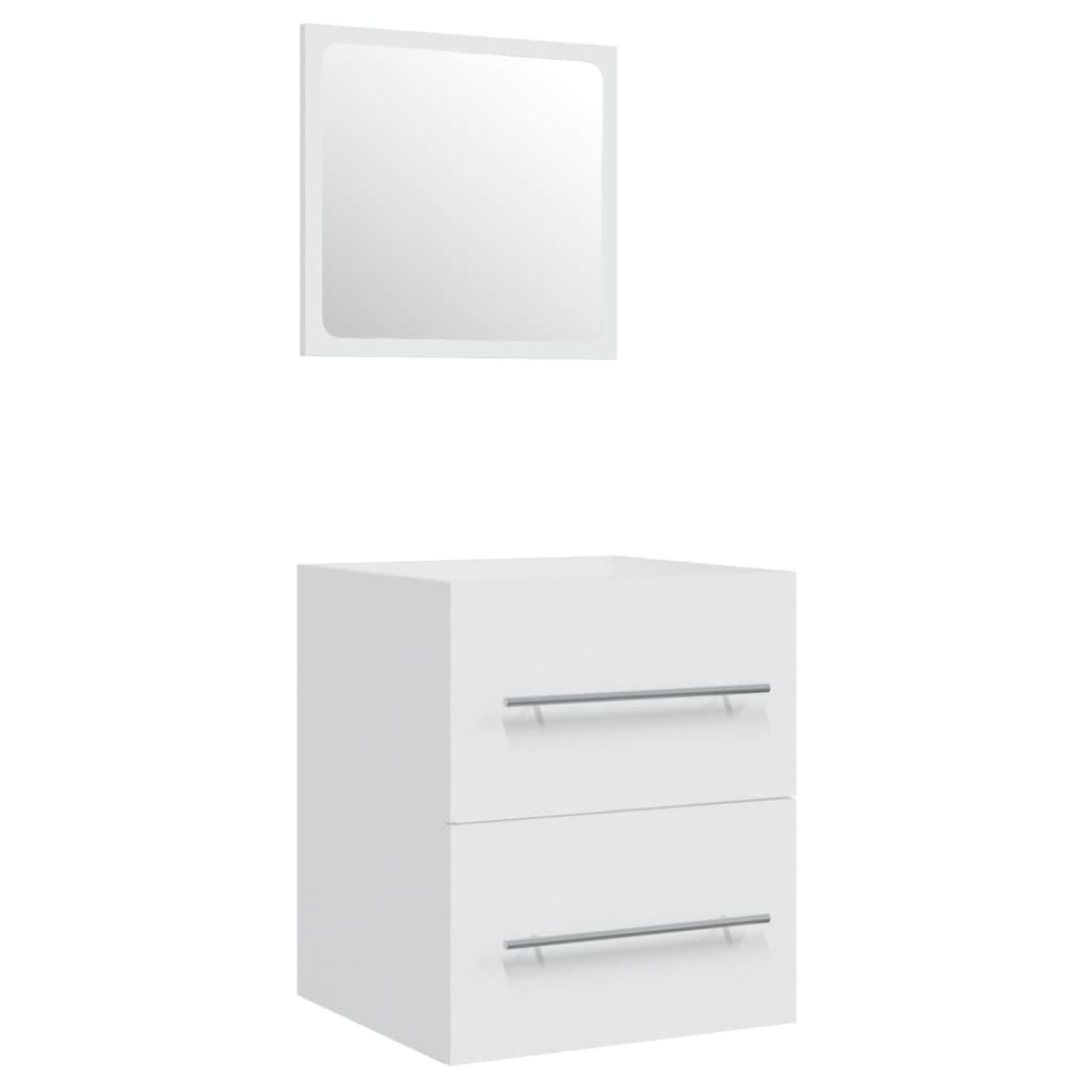 Mobile Bagno con Lavabo Integrato Bianco in Legno Multistrato | homemem39