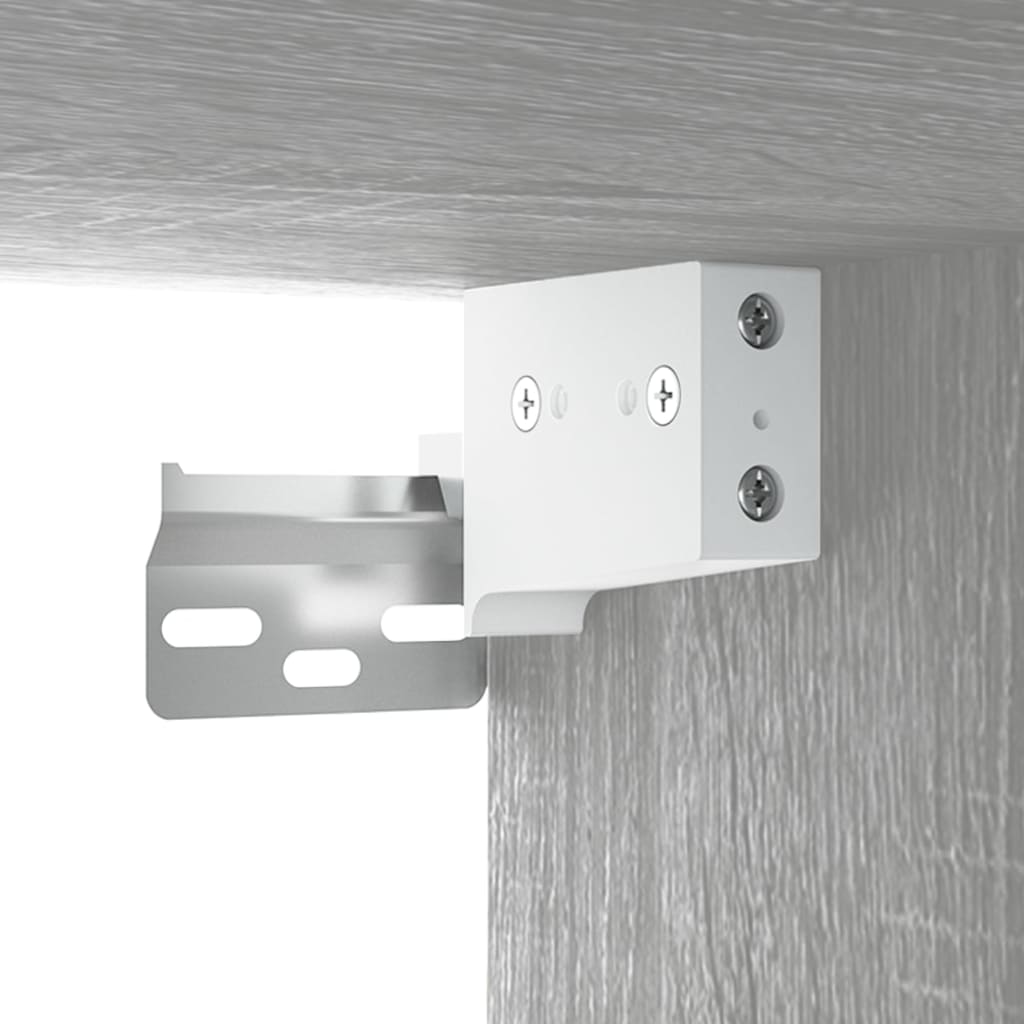 Mobile Bagno e Lavabo Integrato Grigio Sonoma Legno Multistrato | homemem39