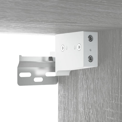 Mobile Bagno e Lavabo Integrato Grigio Sonoma Legno Multistrato | homemem39