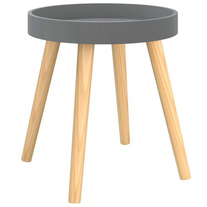 Tavolino Grigio 38x38x40cm Legno Multistrato e Massello di Pino | homemem39
