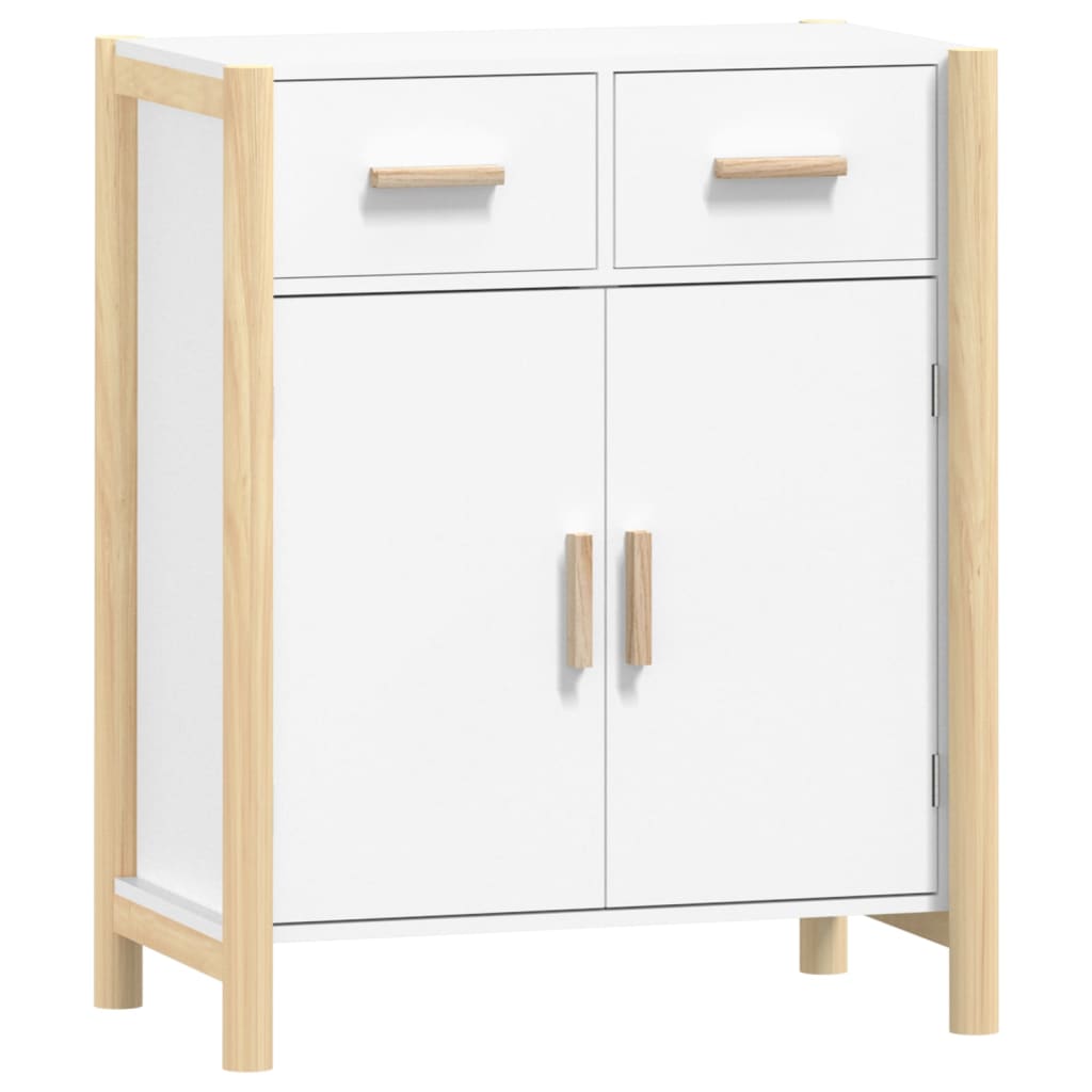 Credenza Bianca 62x38x75 cm in Legno Multistrato - homemem39