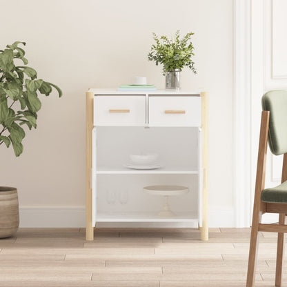 Credenza Bianca 62x38x75 cm in Legno Multistrato - homemem39
