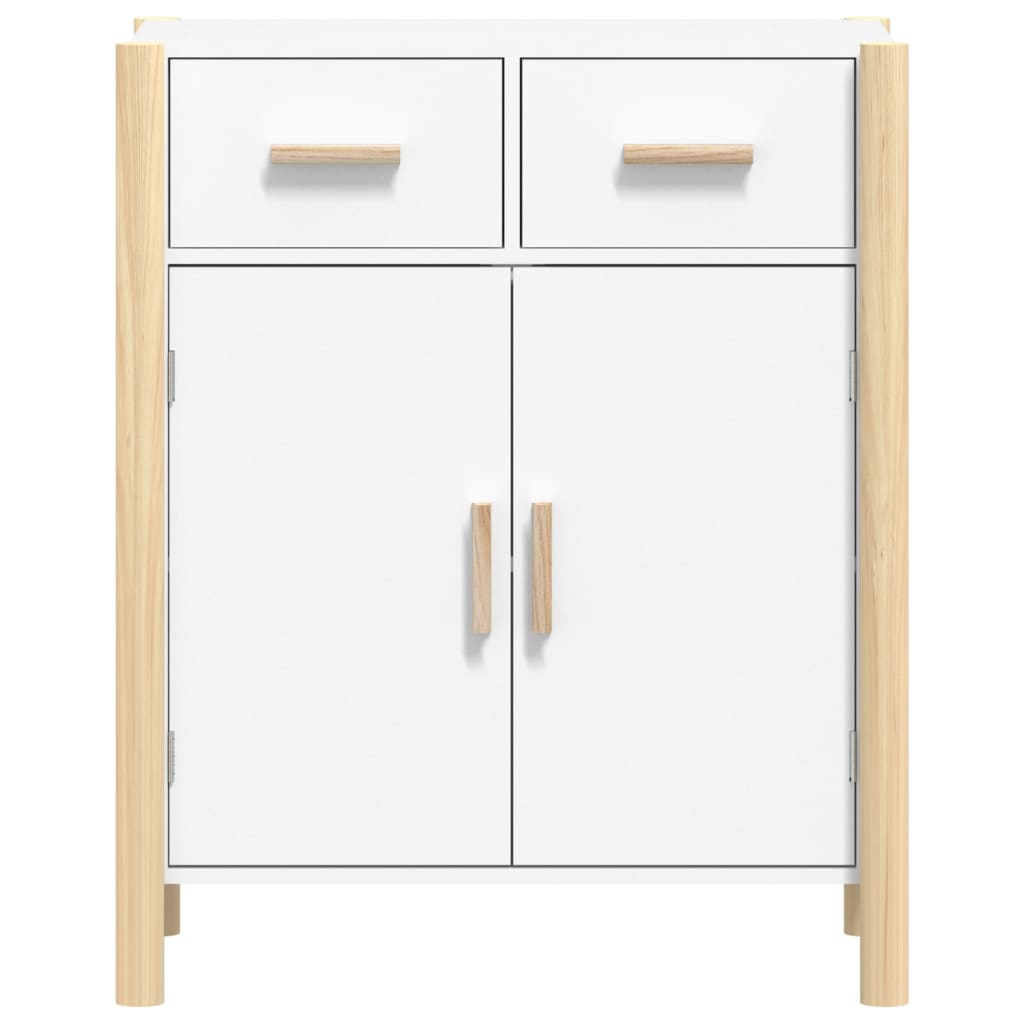 Credenza Bianca 62x38x75 cm in Legno Multistrato - homemem39