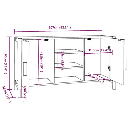 Credenza 107x38x60 cm in Legno Multistrato - homemem39