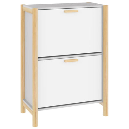 Scarpiera Bianca 57,5x33x80 cm in Legno Multistrato - homemem39