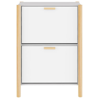 Scarpiera Bianca 57,5x33x80 cm in Legno Multistrato - homemem39