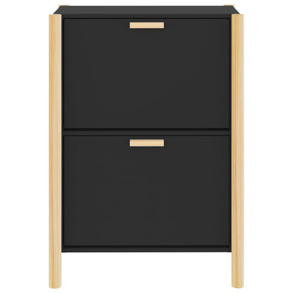Scarpiera Nera 57,5x33x80 cm in Legno Multistrato - homemem39