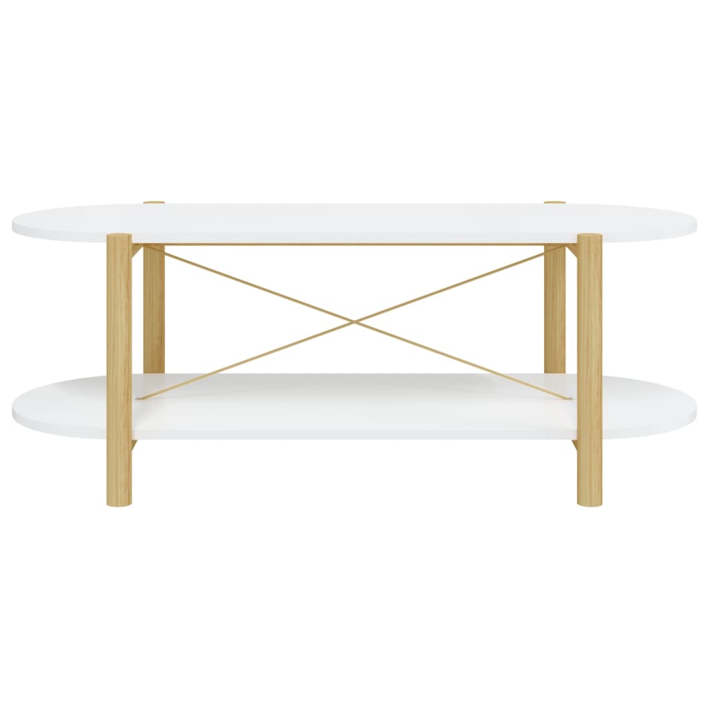 Tavolino da Salotto Bianco 110x48x40 cm in Legno Multistrato | homemem39