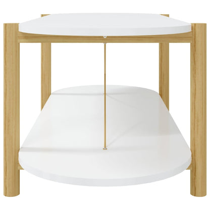Tavolino da Salotto Bianco 110x48x40 cm in Legno Multistrato | homemem39