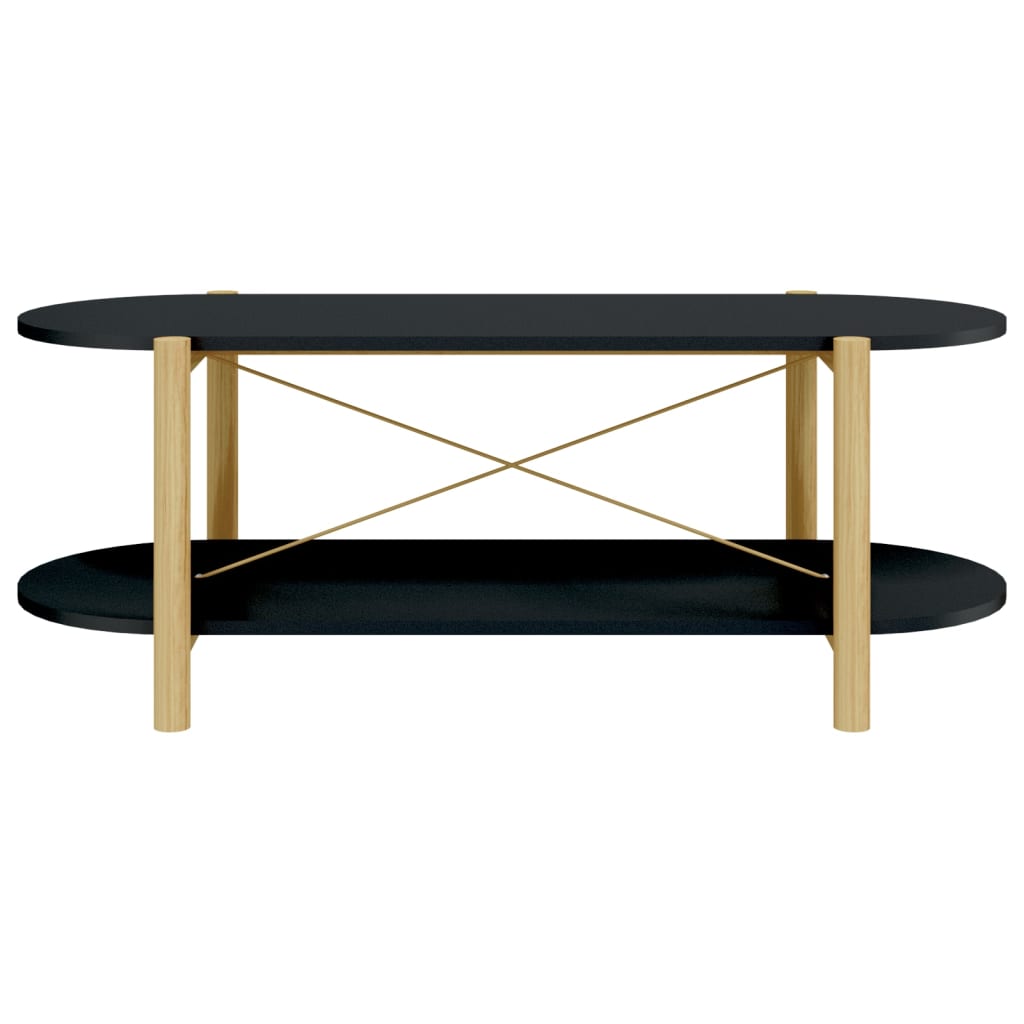 Tavolino da Salotto Nero 110x48x40 cm in Legno Multistrato | homemem39