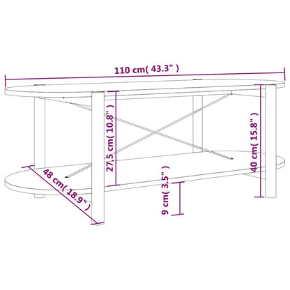 Tavolino da Salotto 110x48x40 cm in legno multistrato