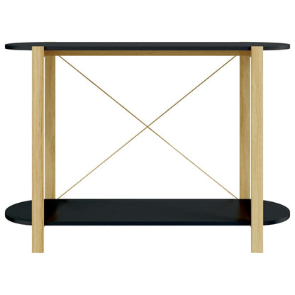Tavolino Consolle Nero 110x38x75 cm in Legno Multistrato - homemem39
