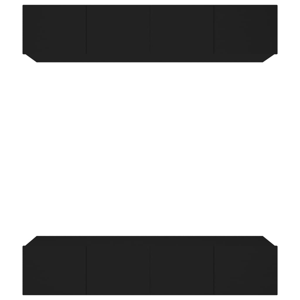 Mobili Porta TV Neri 4 pz 80x30x30 cm in Legno Multistrato - homemem39