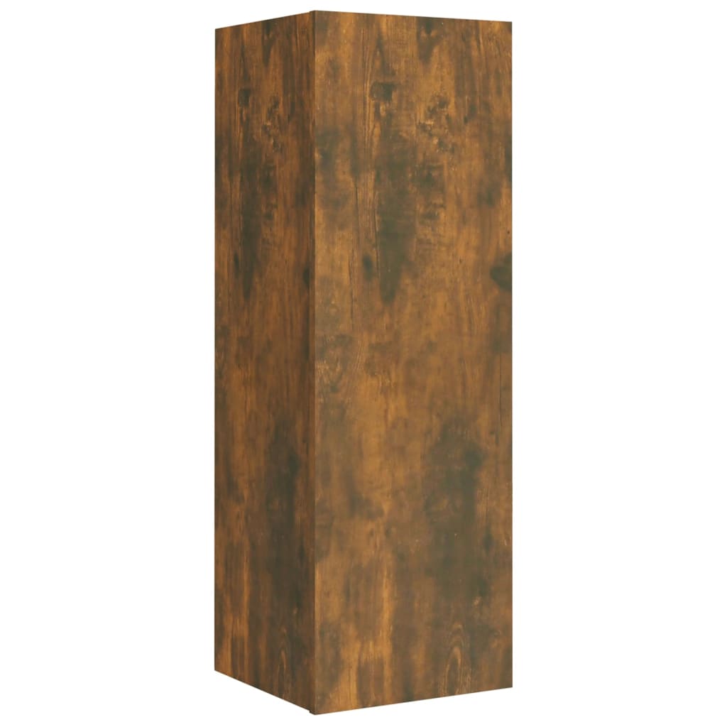 Set di Mobili Porta TV 4 pz Rovere Fumo in Legno Multistrato - homemem39