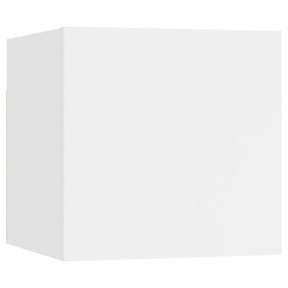 Set Mobili Porta TV 8pz Bianco in Legno Multistrato