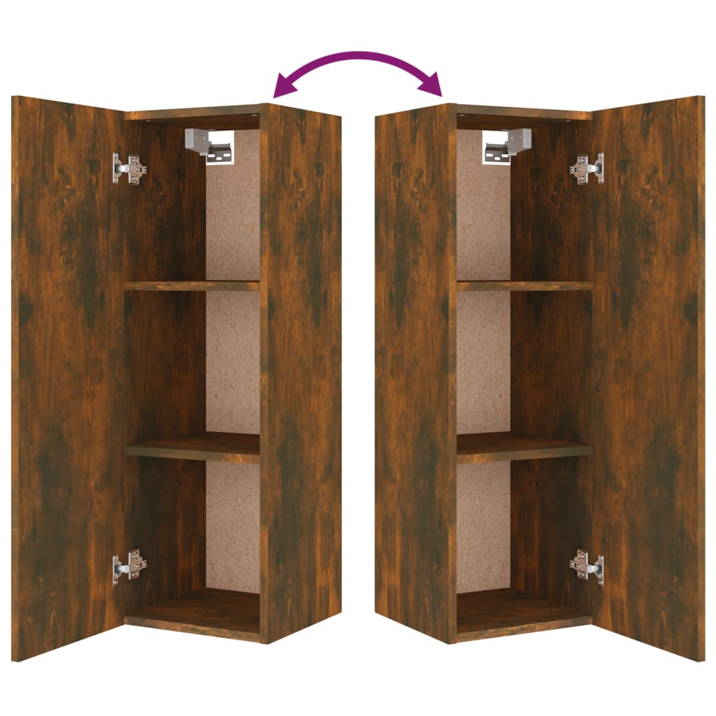 Set di Mobili Porta TV 5 pz Rovere Fumo in Legno Multistrato - homemem39