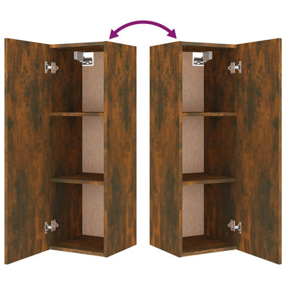 Set di Mobili Porta TV 5 pz Rovere Fumo in Legno Multistrato - homemem39