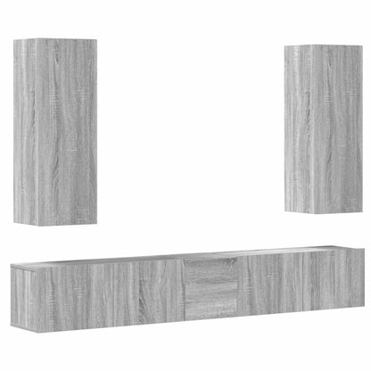 Set di Mobili Porta TV 5 pz in legno multistrato