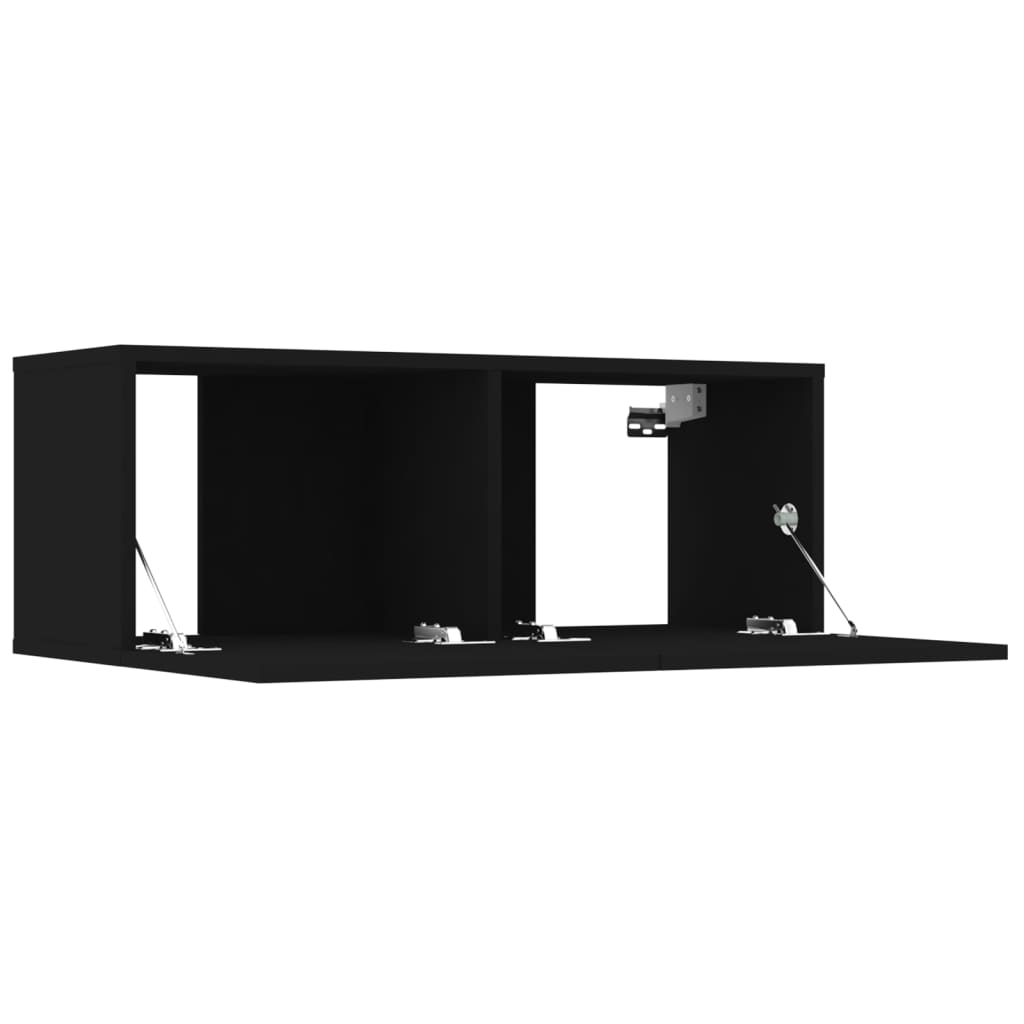 Set Mobili Porta TV 6 pz Nero in Legno Multistrato - homemem39